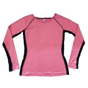 Long Sleeve Boat Neck T-Shirt with Net